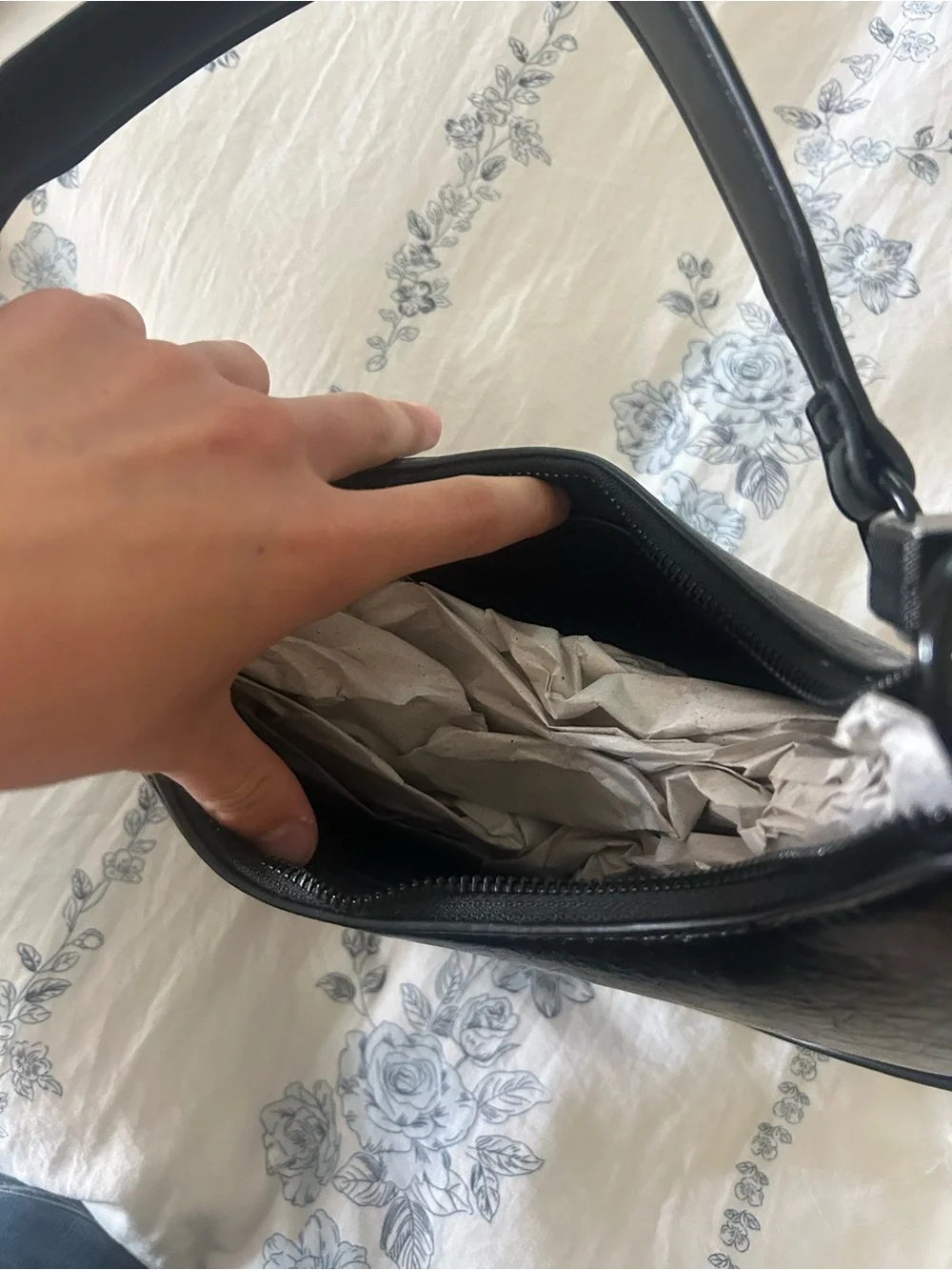 Steve Madden Black Crescent Hobo Shoulder Bag